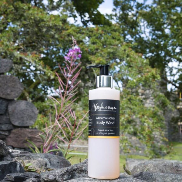 Whisky & Honey Body Wash van The Highland Soap Company – natuurlijke douchegel met biologische aloë vera