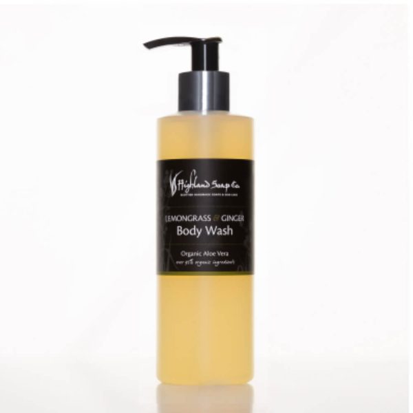 Highland Soap Company Lemongrass & Ginger body wash met biologische aloë vera en natuurlijke ingrediënten