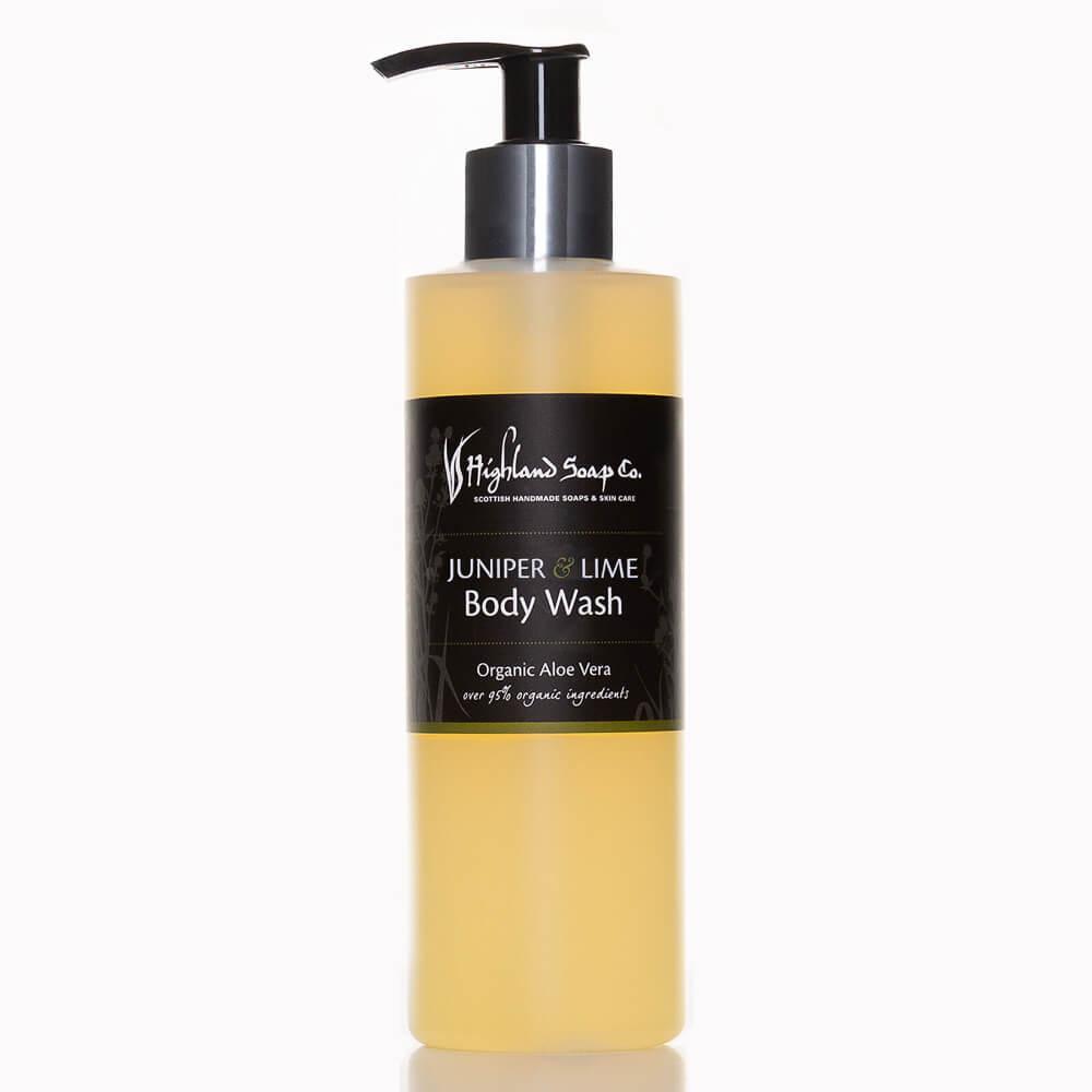 Highland Soap Company Juniper & Lime - body wash Highland Soap Company Juniper & Lime body wash met biologische aloë vera en natuurlijke ingrediënten