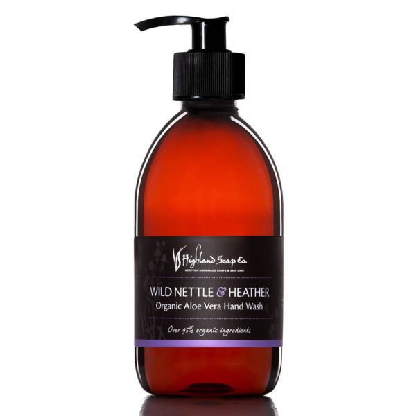 Wild Nettle & Heather - Vloeibare handzeep van Highland Soap in amberkleurige pompflacon