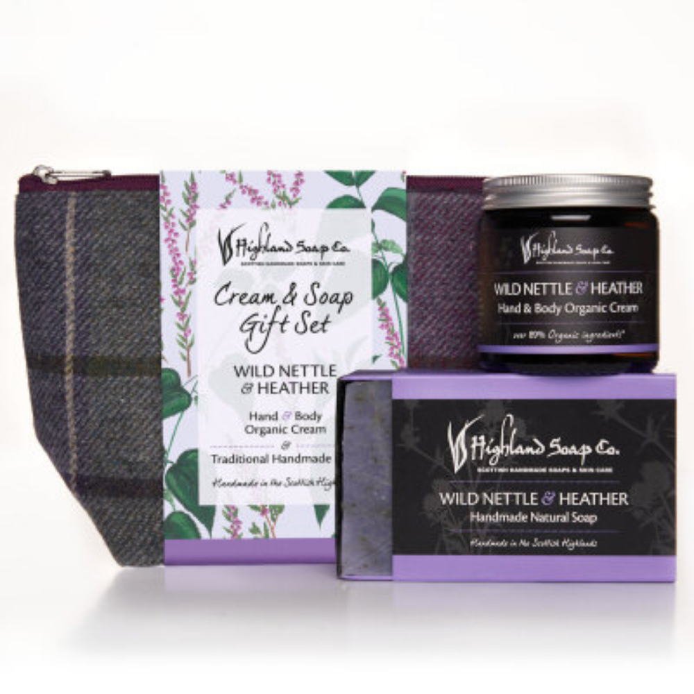 wild nettle heather creme soap giftset highland soap company