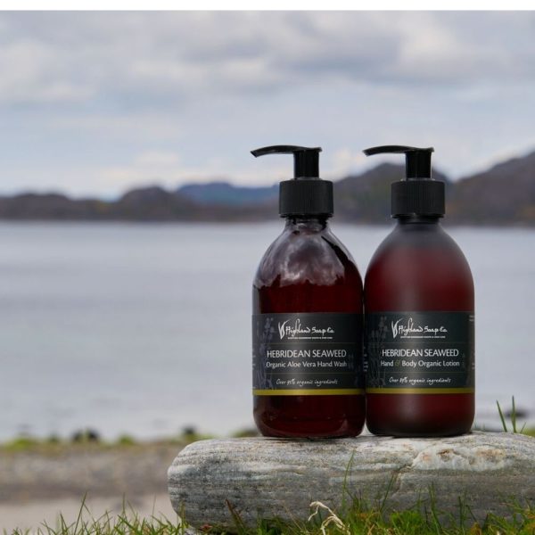 hebridean seaweed handzeep en lotion aan zee highland soap company