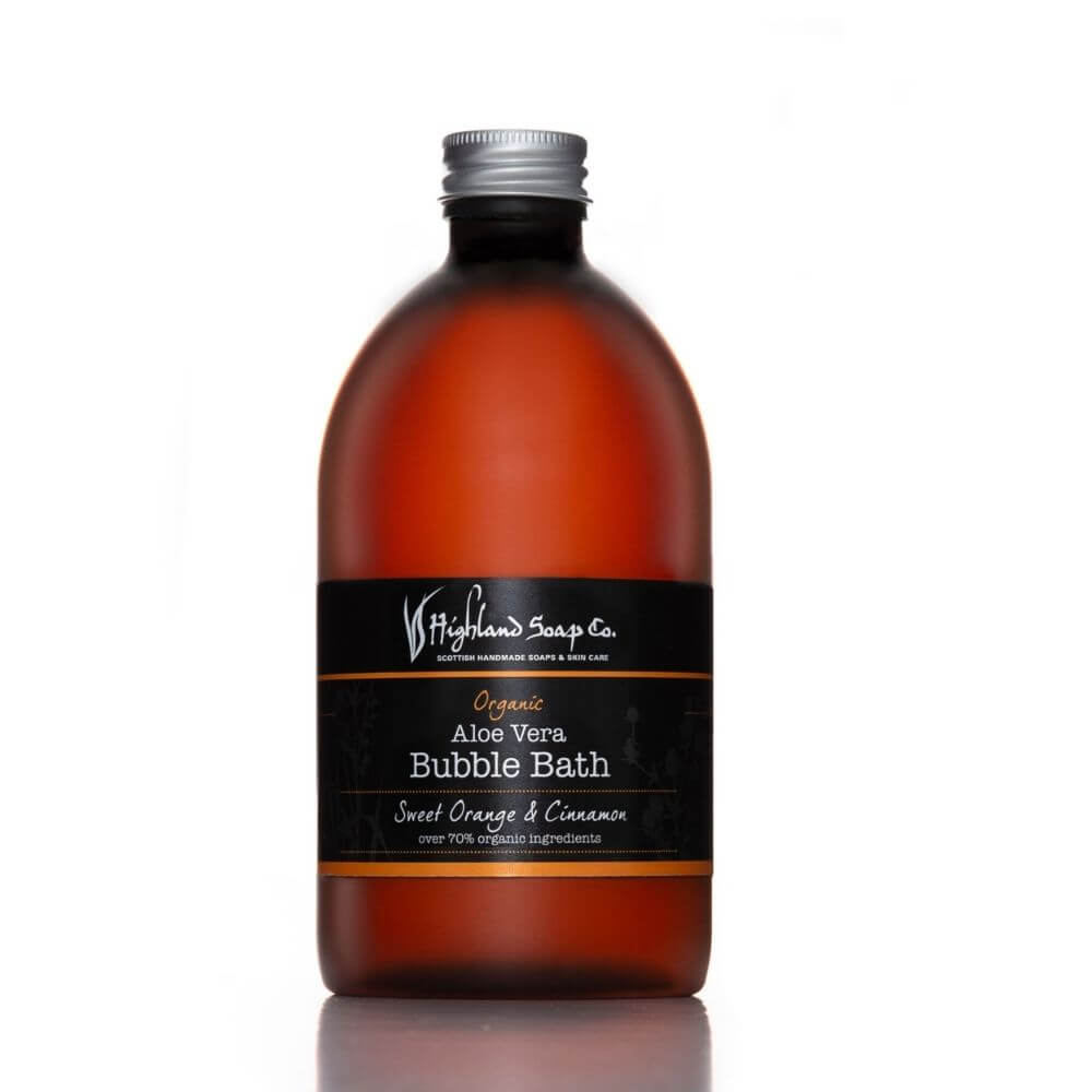 Sweet-Oranngs-Cinnamon-bubble-bath sweet orange cinnamon badschuim biologisch the highland soap company