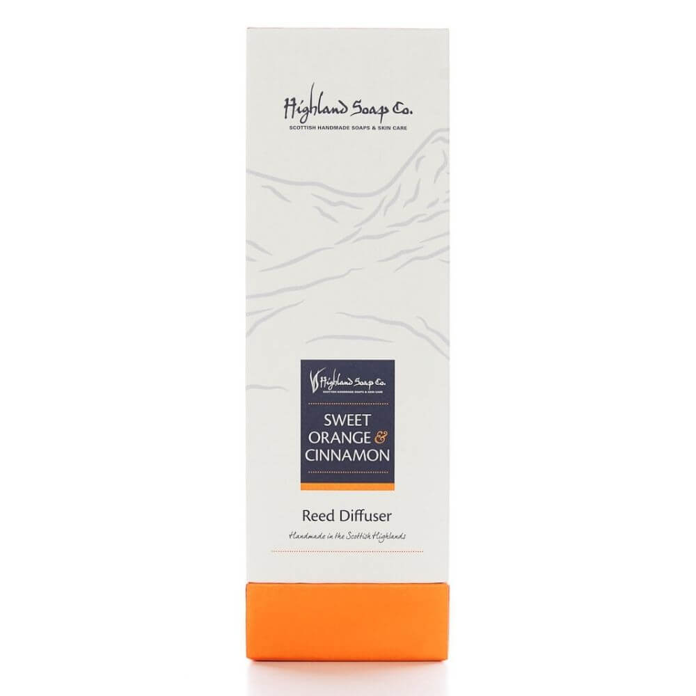 Sweet-Oranngs-Cinnamon-geurstokjes-verpakking sweet orange cinnamon geurstokjes verpakking highland soap company