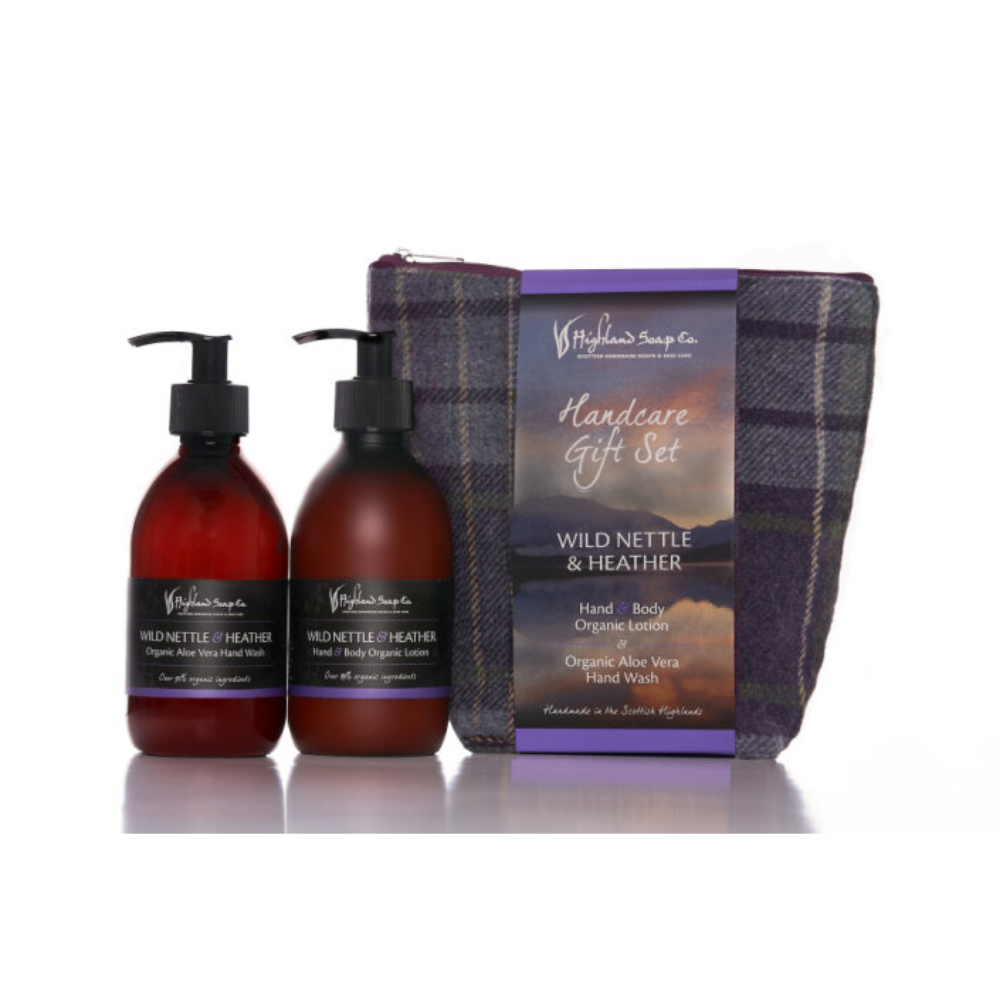 WRTWR-1 wild nettle heather handzeep lotion handverzorgingsset biologisch highland soap company