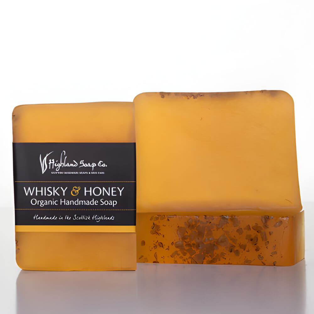 Whisky-Honey-Organic-Soap whisky honey glycerine zeep 150g biologisch the highland soap company