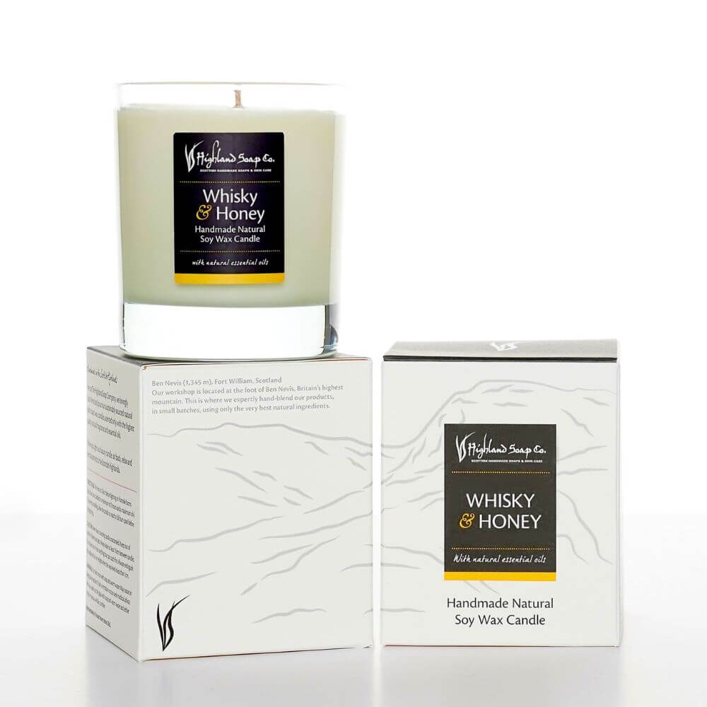 whisky honey geurkaars sojawas the highland soap company