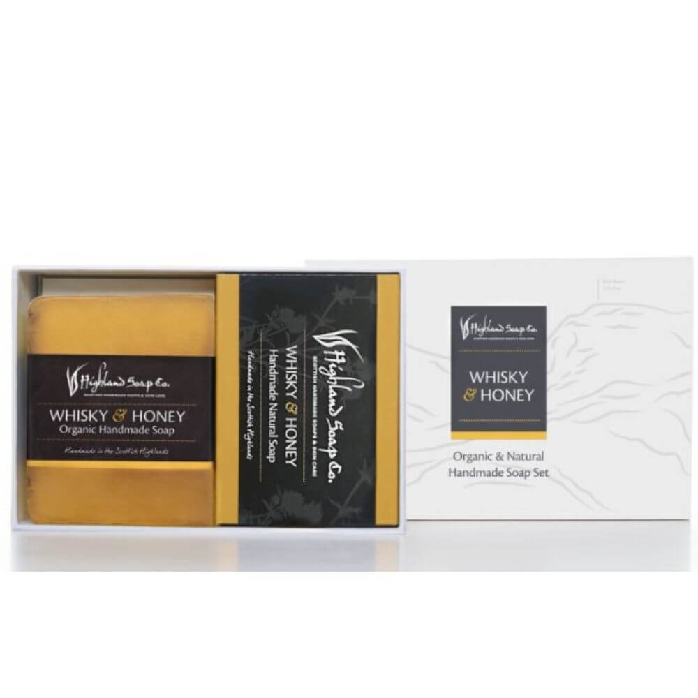 Whisky-Honey-handmade-soap-set two soap gift set whisky honey organische zeep handgemaakte zeep