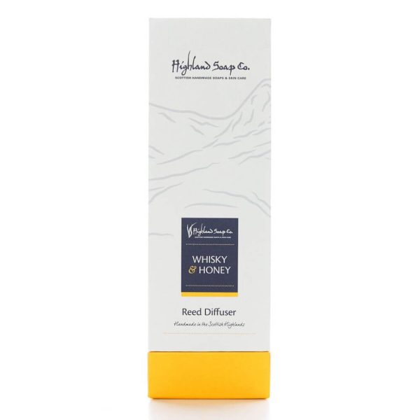 Whisky-Honey-reed-diffuser-verpakking whisky honey geurstokjes verpakking highland soap company