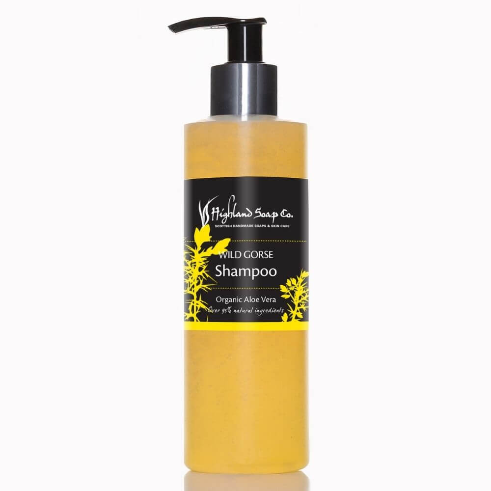 Wild-Gorse-shampoo wild gorse shampoo 250ml biologisch the highland soap company