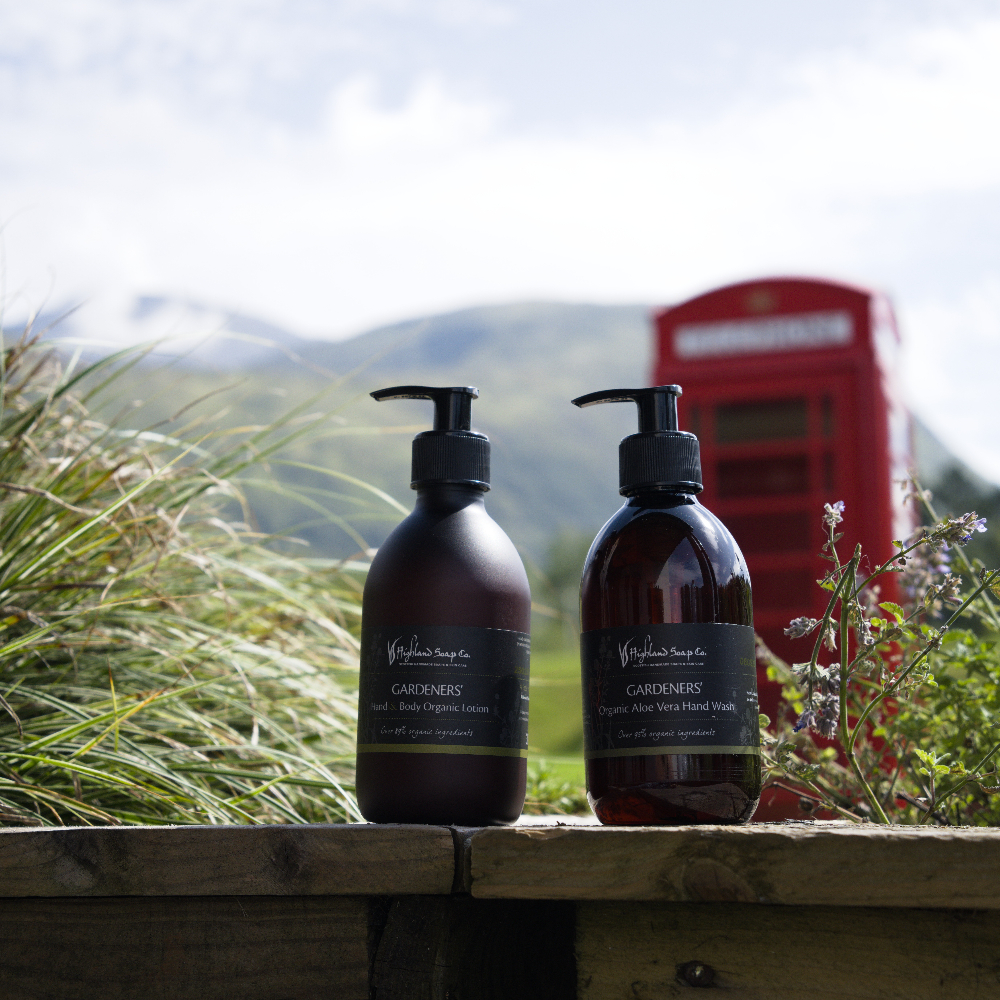 gardeners handzeep en lotion buiten schotland highland soap company