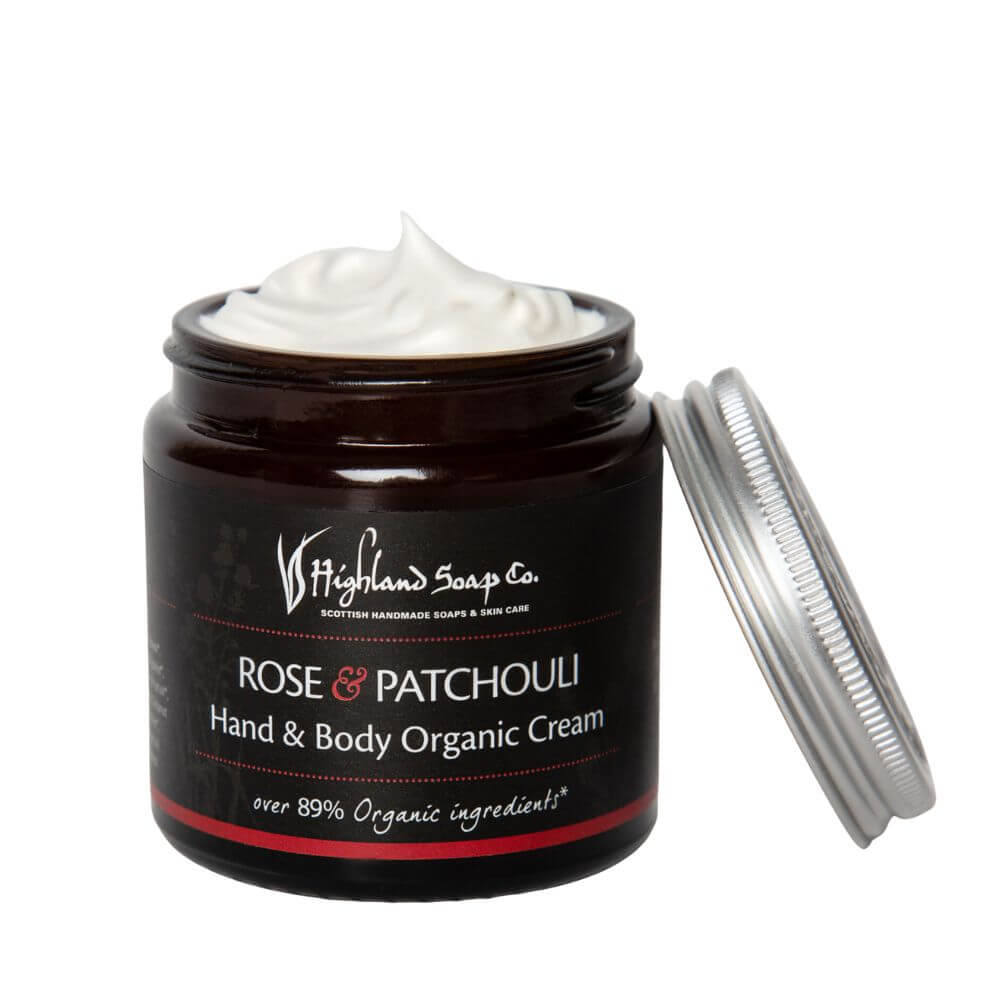 rose-patchouli-body-cream-2 rose patchouli hand body creme 120ml biologisch the highland soap company