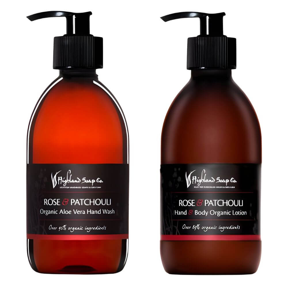 rose-patchouli-body-lotion-hand-wash-2 rose patchouli lotion en handzeep highland soap company