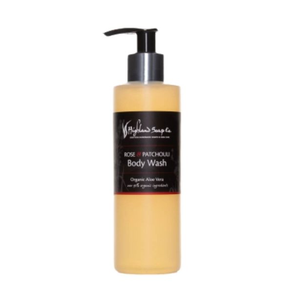 rose-patchouli-bodywash-2 rose patchouli douchegel 250ml biologisch the highland soap company