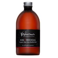 rose-patchouli-bubblebath-2 rose patchouli badschuim 500ml biologisch the highland soap company