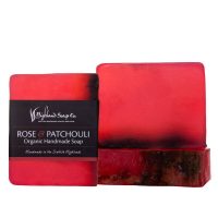 rose patchouli glycerine zeep 150g biologisch the highland soap company