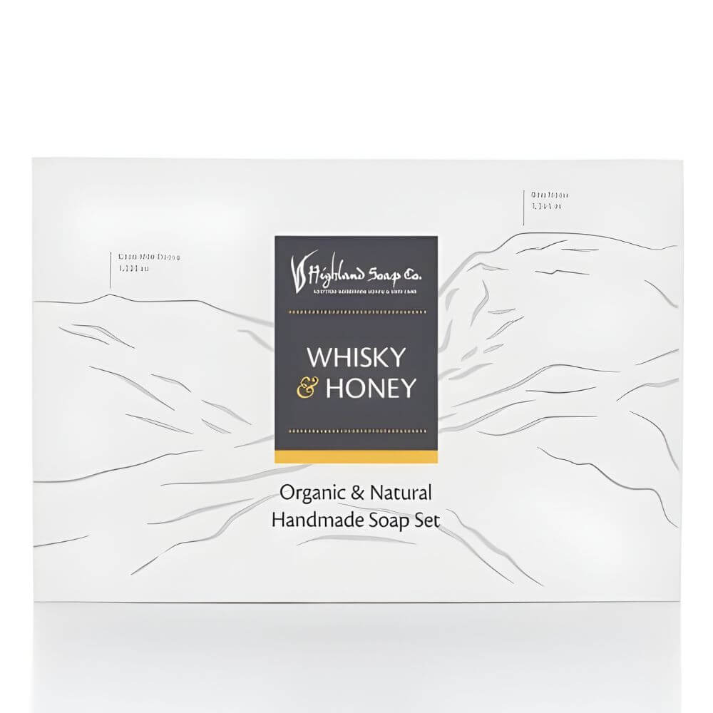 whisky-honey-verpakking two soap gift set whisky honey verpakking cadeaudoos