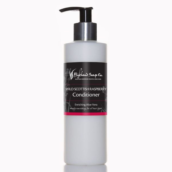 wild scottish raspberry conditioner 250ml biologisch the highland soap company