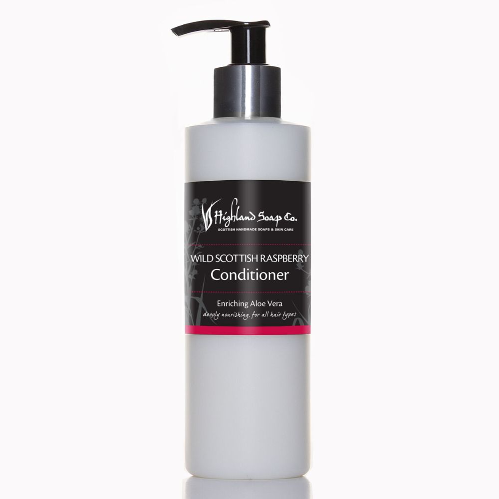 wild scottish raspberry conditioner 250ml biologisch the highland soap company