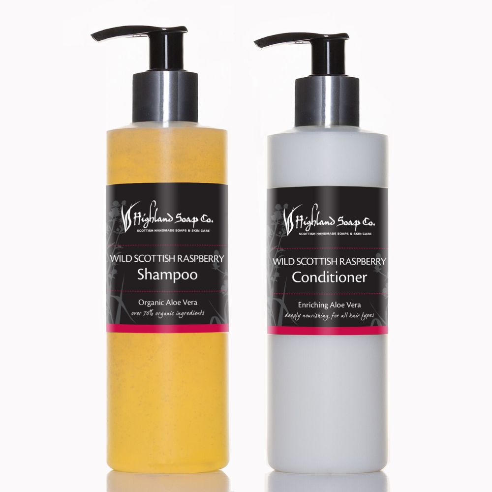wild-scottish-raspberry-shampoo-en-conditioner wild scottish raspberry shampoo en conditioner the highland soap company
