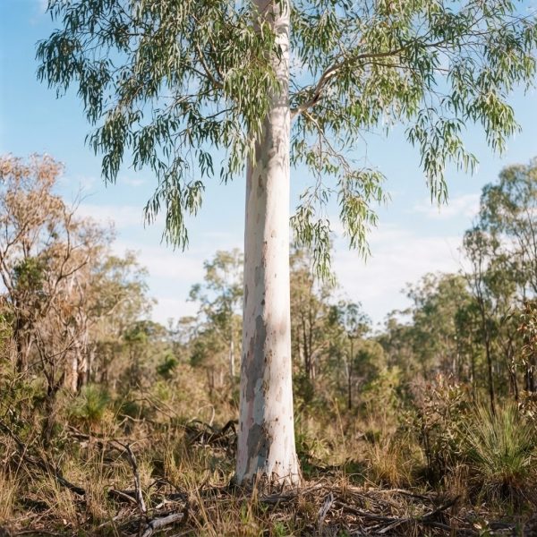 Citroeneucalyptus met bleke stam