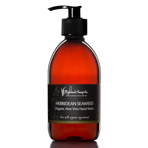 Hebridean Seaweed vloeibare handzeep 300 ml van The Highland Soap Company op een witte achtergrond