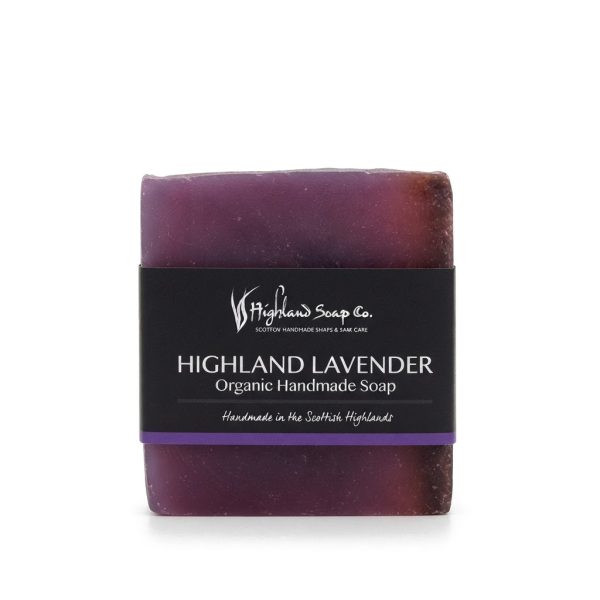 Highland Lavender glycerinezeep 150 g van The Highland Soap Company op een witte achtergrond