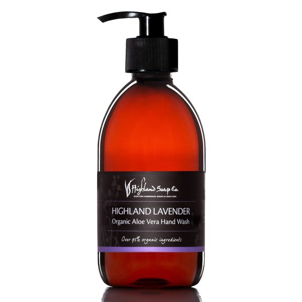 Highland Lavender vloeibare handzeep 300 ml van The Highland Soap Company op een witte achtergrond