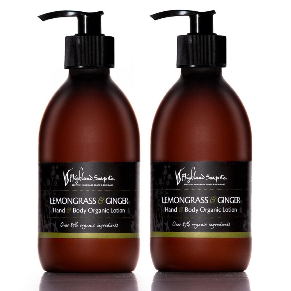 lemongrass-ginger-web-032 Voordeelset 2 Hand & Body Lotion - The Highland Soap Company - 2 x 300 ml