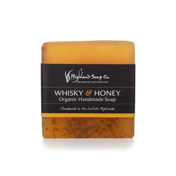 Whisky & Honey glycerinezeep 150 g van The Highland Soap Company op een witte achtergrond