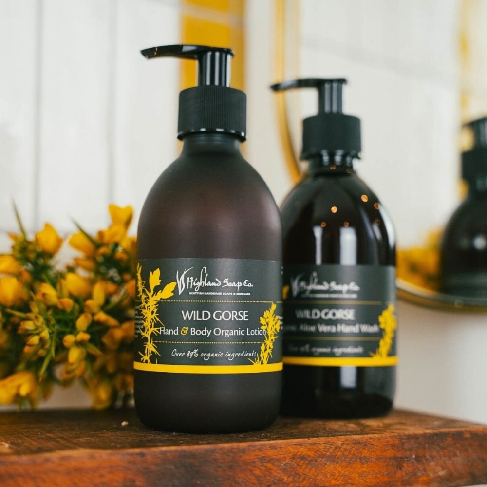 Wild Gorse lotion en handzeep met bloeiende gaspeldoorn